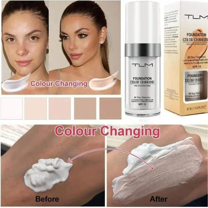 TLM Color Changing Liquid Foundation White 30ml - Image 5